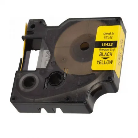 Fita para rotulador rhinopro vinílica amarelo 12mm 18432 - Dymo