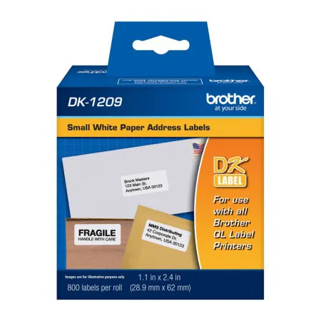 Etiqueta para impressora térmica rolo com 800 unidades DK1209 - Brother