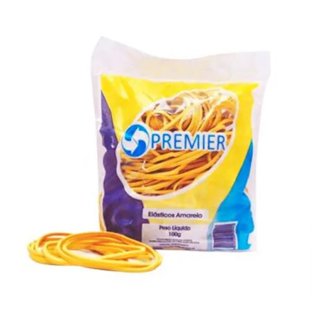 Elástico látex n18 amarelo pacote 100g - Premier