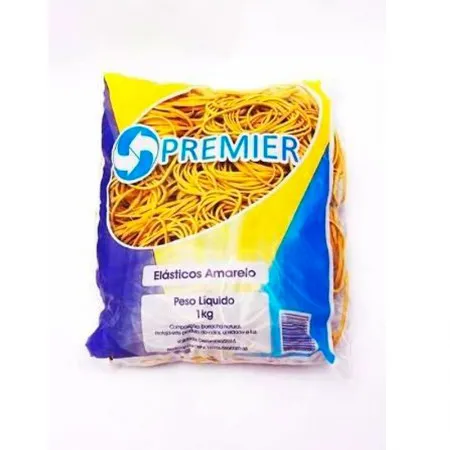 Elástico látex n18 amarelo pacote 1kg - Premier
