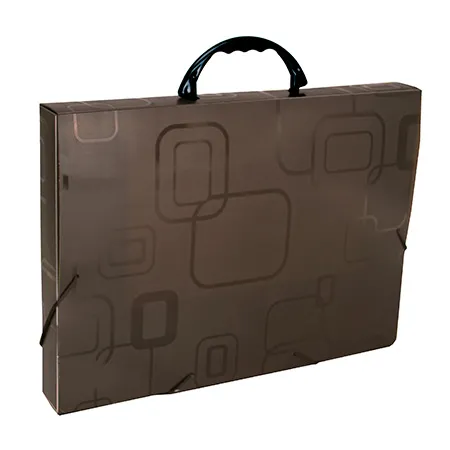 Maleta com alça Dellofine ofício - fumê -  2152.I - Dello