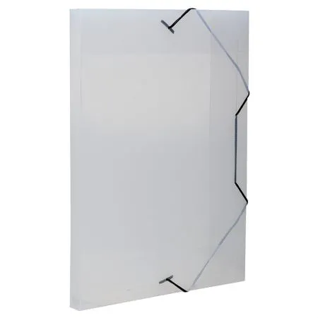 Pasta com aba elástico ofício lombo 20mm - Topline - transparente cristal - 0234.H - Dello