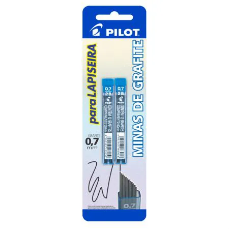 Grafite 0.7mm 2B blist com 2 tubos 12 und - Pilot