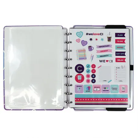 Caderno Inteligente médio Silver Love - CIMD3116