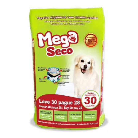 Tapete higiênico para cães 70x60cm c/ 30 unid 265 - Multi
