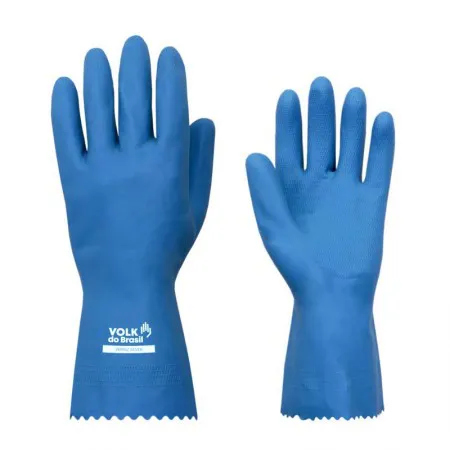 Luva de latex silver slim P azul - Volk