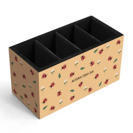 Porta objetos com 4 divisórias Joaninha 4029 - Fina Ideia