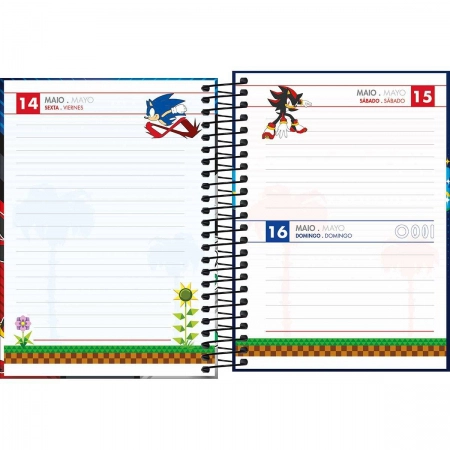 Agenda espiral diária Sonic 2027 - Tilibra