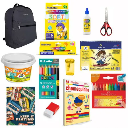 Kit Escolar Educação Infantil - Kit Lepok