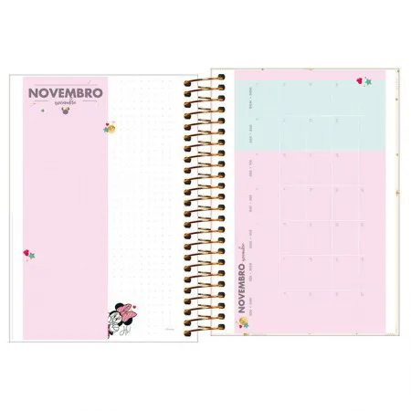 Agenda espiral diária Minnie 2026 - Capa 1 - Tilibra	