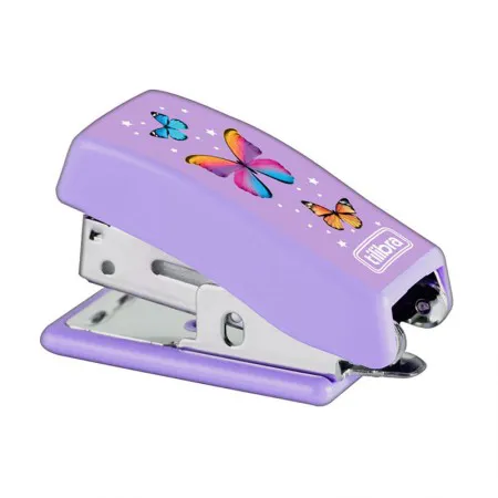 Grampeador mini até 12 folhas Borboleta 338036 - Tilibra