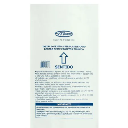 Protetor térmico papel couchê 360x230mm 170g - Menno