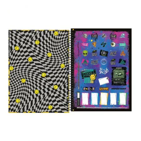 Caderno espiral capa dura universitário 10x1 160 folhas Hype - Tilibra