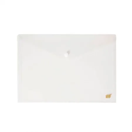 Envelope plástico com botão Ofício - Cristal - DB803A/CR - Yes