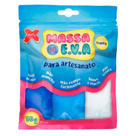Massa de EVA Foamy para artesanato 50g 3 cores 13017 - Gatte