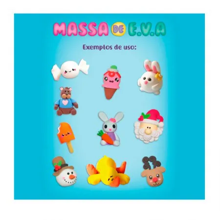 Massa de EVA Foamy para artesanato 50g Vermelho 13014 - Gatte