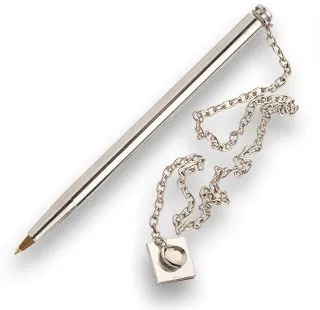 Caneta esferográfica balcão fixa com botão - Fejova