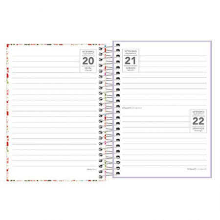 Agenda espiral diária Pepper Feminina 2026 - Tilibra