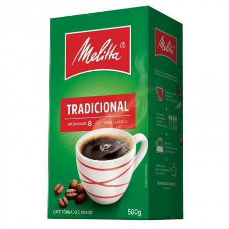 Café em pó tradicional - pacote 500gr vácuo - Melitta - Coffee Break ...