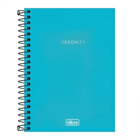 Caderneta capa plástica sem pauta 1/8 80 folhas Neon Azul - Tilibra