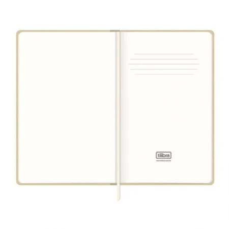 Caderno costurado grande pautado Fitto 80 folhas Cambridge Café - Tilibra