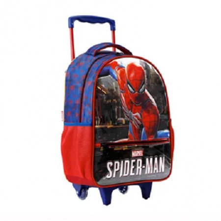 Mochila escolar grande com rodas 11670 - Spider Man R1 - Xeryus