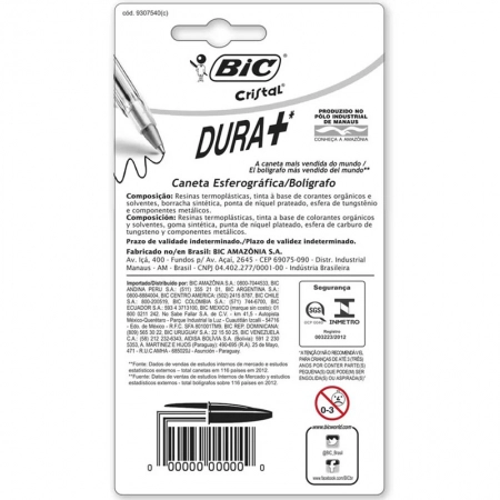 Caneta esferográfica Cristal 1.0 Cores Clássicas com 10 unidades - Bic