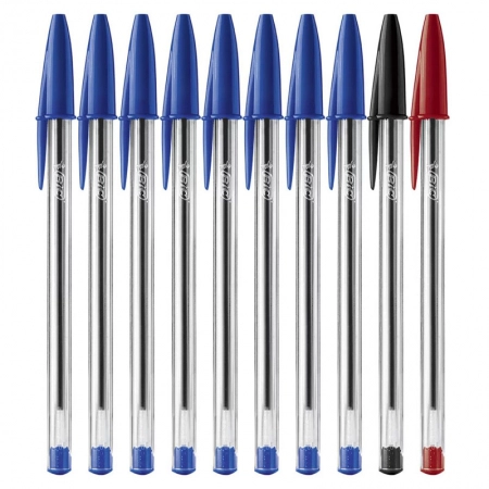 Caneta esferográfica Cristal 1.0 Cores Clássicas com 10 unidades - Bic