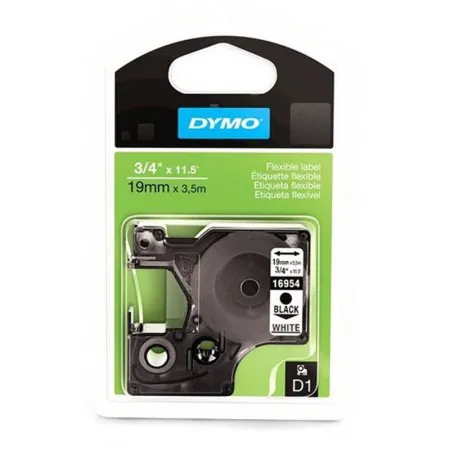 Fita para rotulador branca com escrita preta 19mm 16954 - Dymo