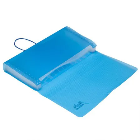 Pasta sanfonada cheque 12 divisões Azul - Polibras