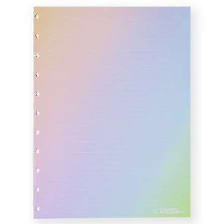 Bloco refil grande Rainbow pautado linha branca 120g com 30 folhas - CIRG4023 - Caderno Inteligente