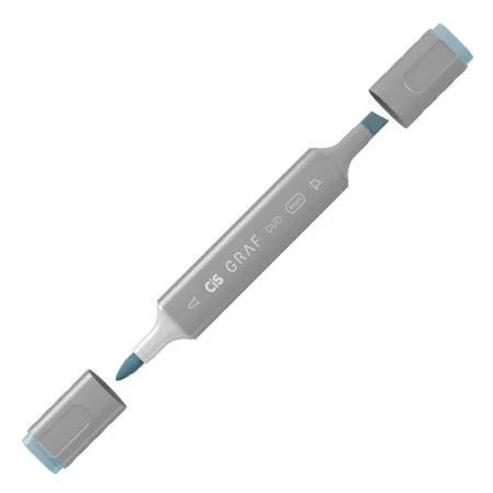 Caneta marcador artistico Graf Duo Brush - (BG5) - Blue Grey - Cis