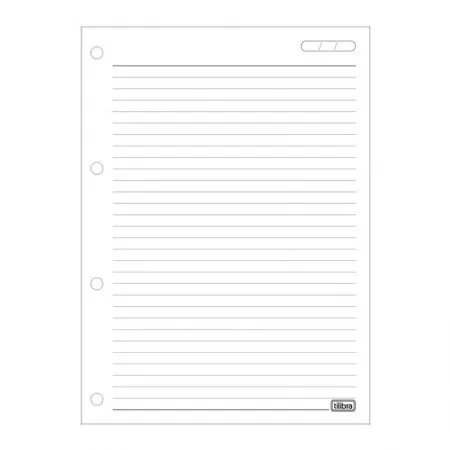 Bloco para fichário universitário Tiliflex Magic 4 furos 80 folhas - Tilibra