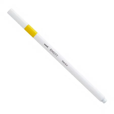 Caneta hidrográfica Emott fine 0.4mm PEMSY2 - Amarelo - Uni-ball