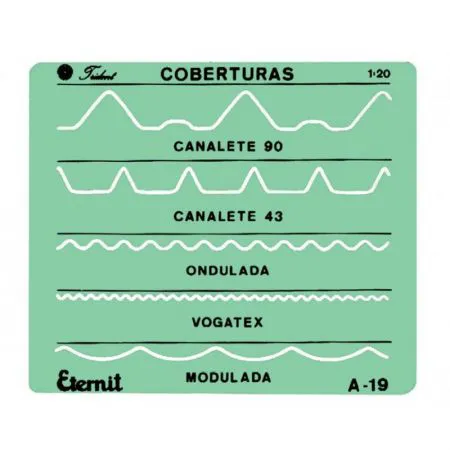 Gabarito arquitetura cobertura eternit A-19 - Trident