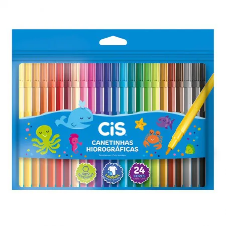 Caneta hidrográfica Color - 48.6104 - com 24 cores - Cis