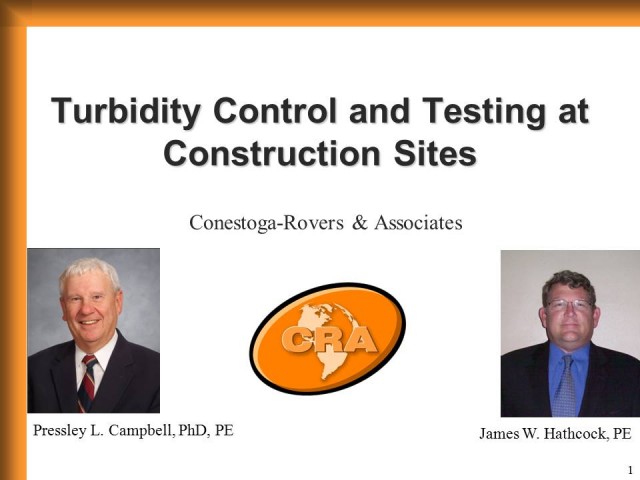 Turbidity Control and Testing on Construction Sites