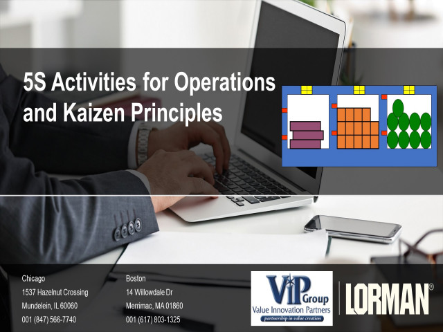 Kaizen Principles and 5S Activities for Operations