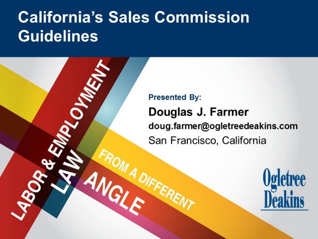 California's Sales Commission Guidelines