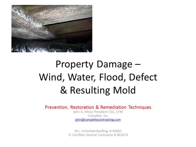 Solving Water Intrusion and Mold Problems