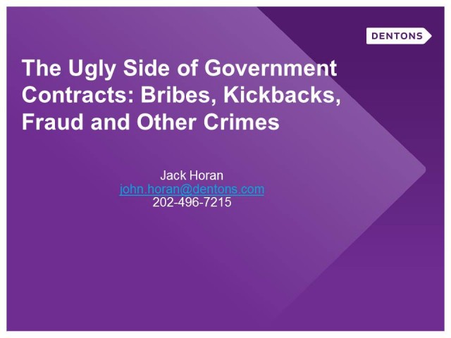 The Ugly Side of Public Contracts