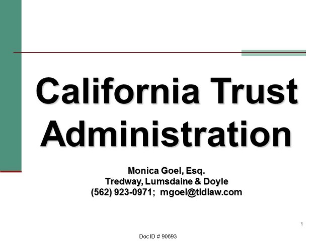 Rules of California Trust Administration