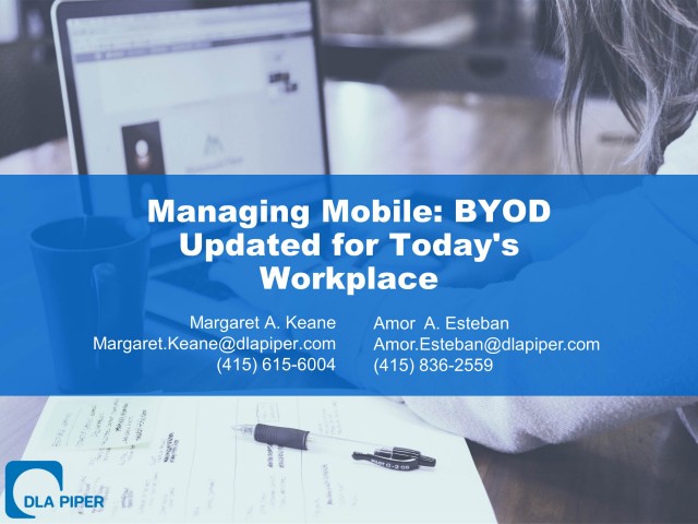 Managing Mobile:  BYOD Updated for Today's Workplace