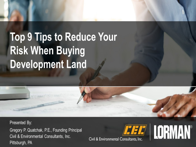 Top 9 Tips to Reduce Your Risk When Buying Development Land