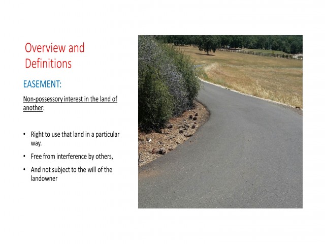 Legal and Practical Issues of California Easements