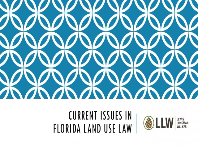 Current Issues in Florida Plat and Subdivision Law