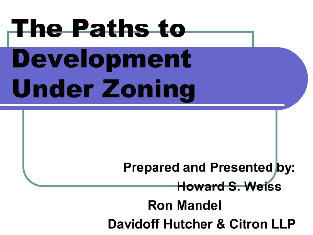 New York Zoning and Land Use