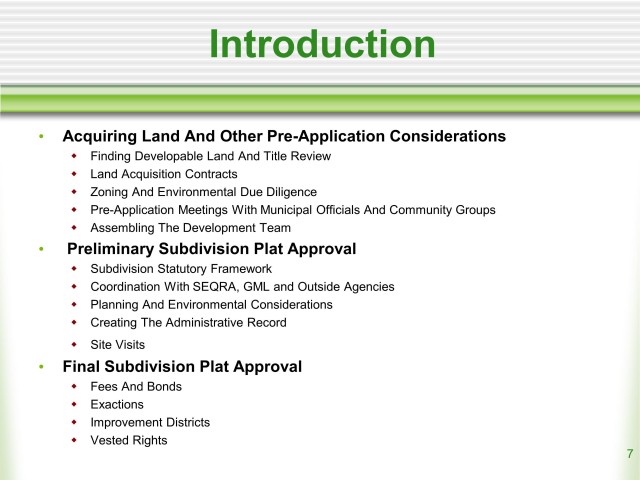 Current Issues in New York Plat and Subdivision Law