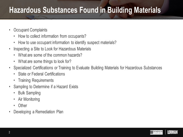 Hazardous Substances Found in Building Materials