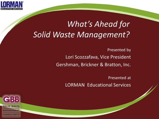 What's Ahead for Solid Waste Management